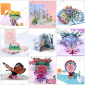 紙品激光鏤空機雕刻3D立體賀卡